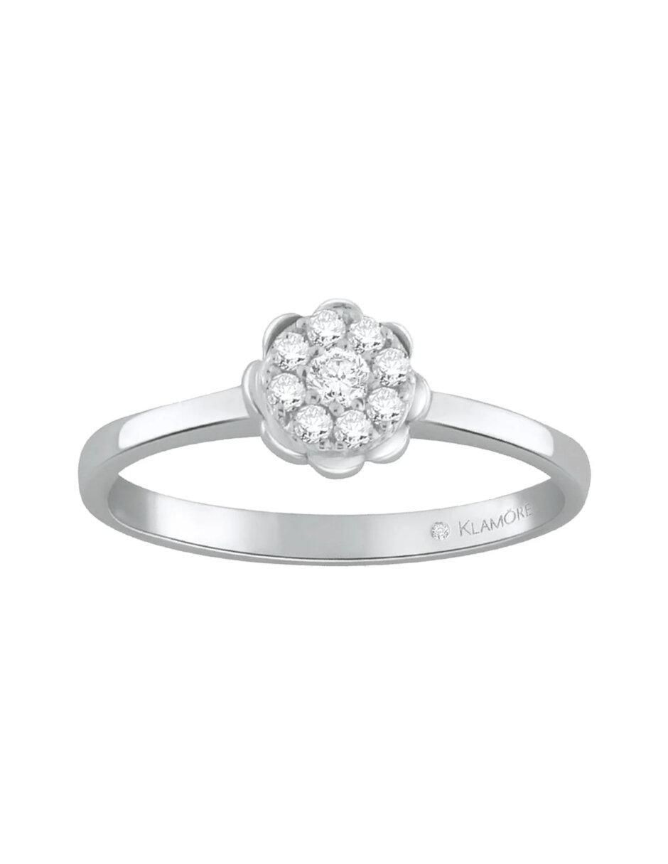 Anillo de compromiso de oro 14 k Ferne diamante