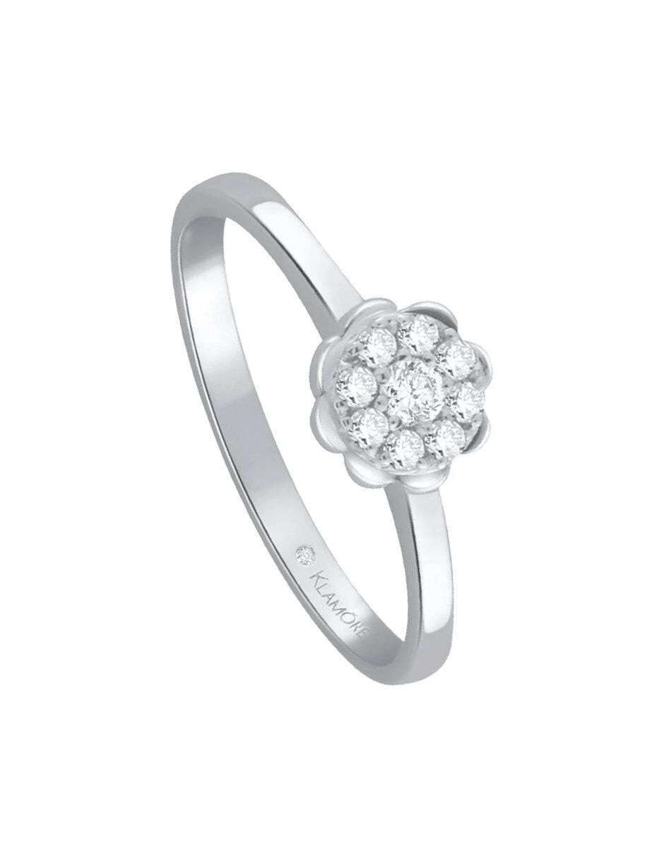 Anillo de compromiso de oro 14 k Ferne diamante 2