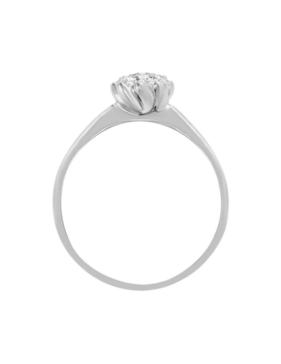 Anillo de compromiso de oro 14 k Ferne diamante 3