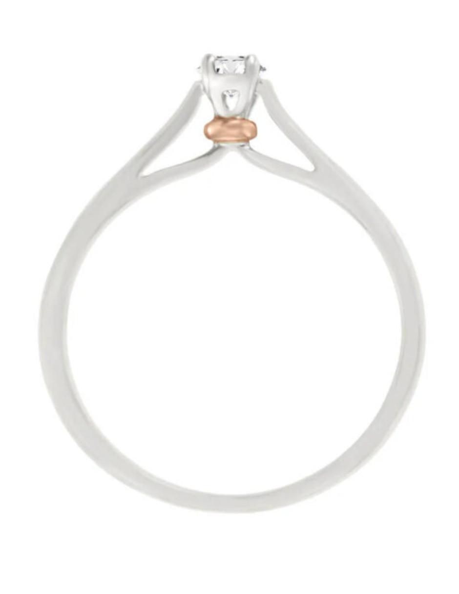 Anillo de compromiso de oro 14 k Yesica diamante 3