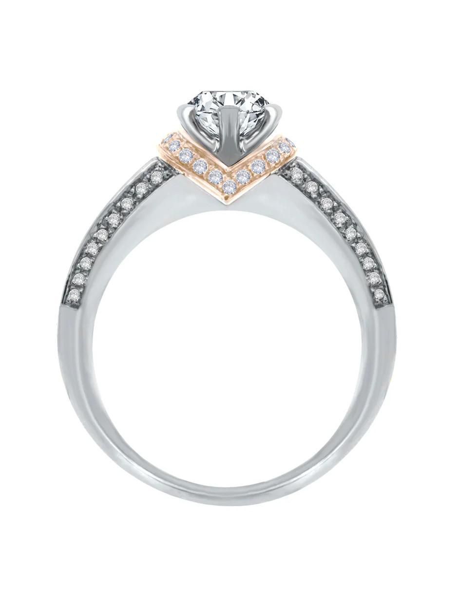 Anillo de compromiso de oro 14 k This is Love diamante 3