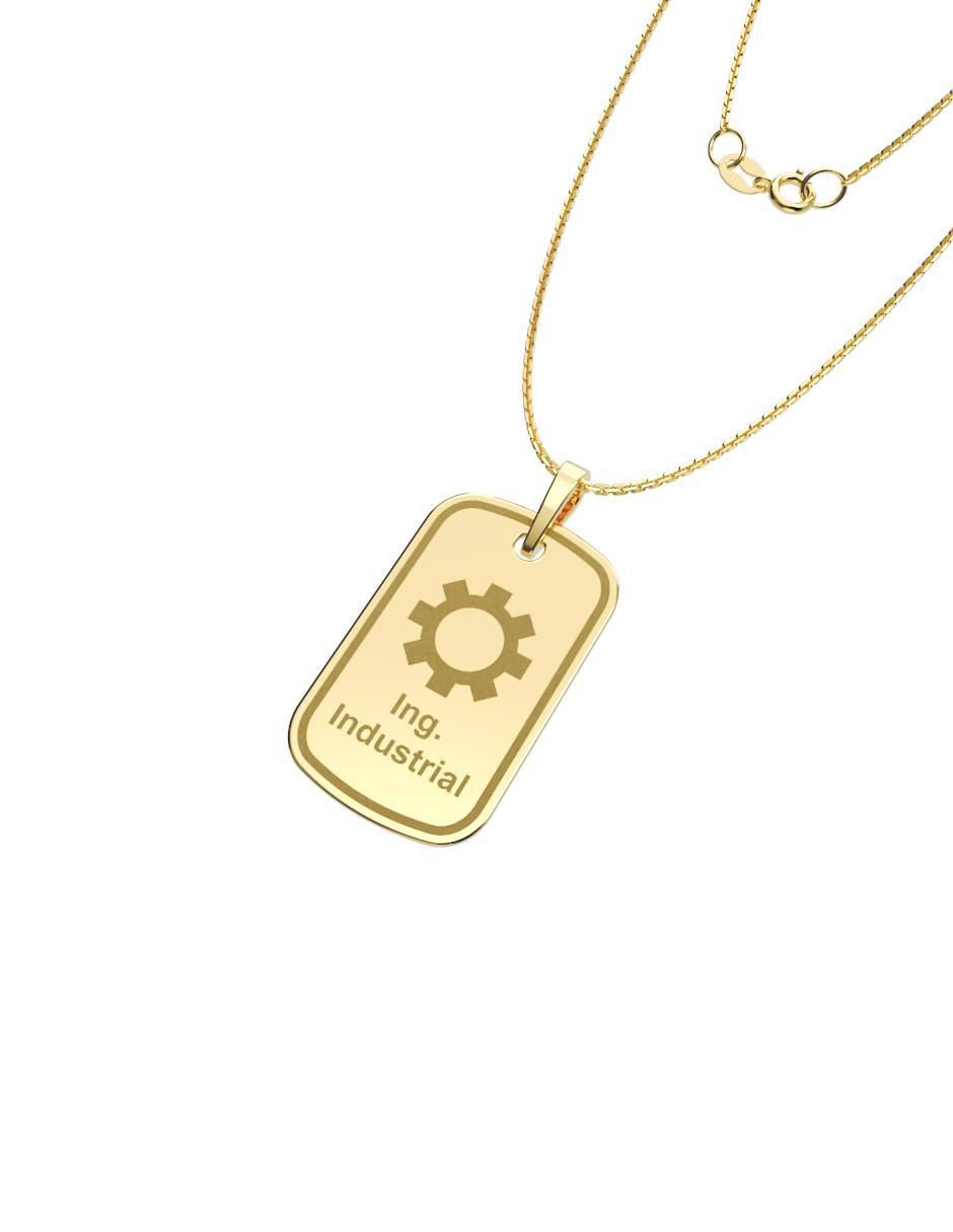 Collar con dije Graduación de oro 14 K 2