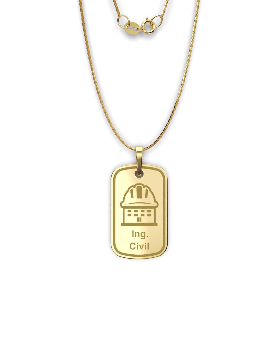 Collar con dije no aplica "de (si aplica)" rectangular fonelli graduación "de" oro 14 k