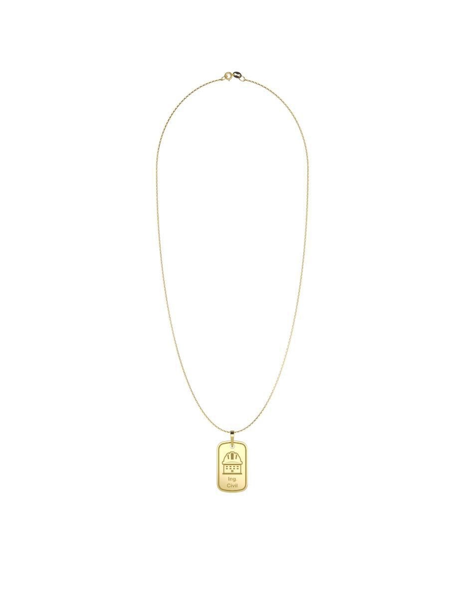 Collar con dije no aplica "de (si aplica)" rectangular fonelli graduación "de" oro 14 k
