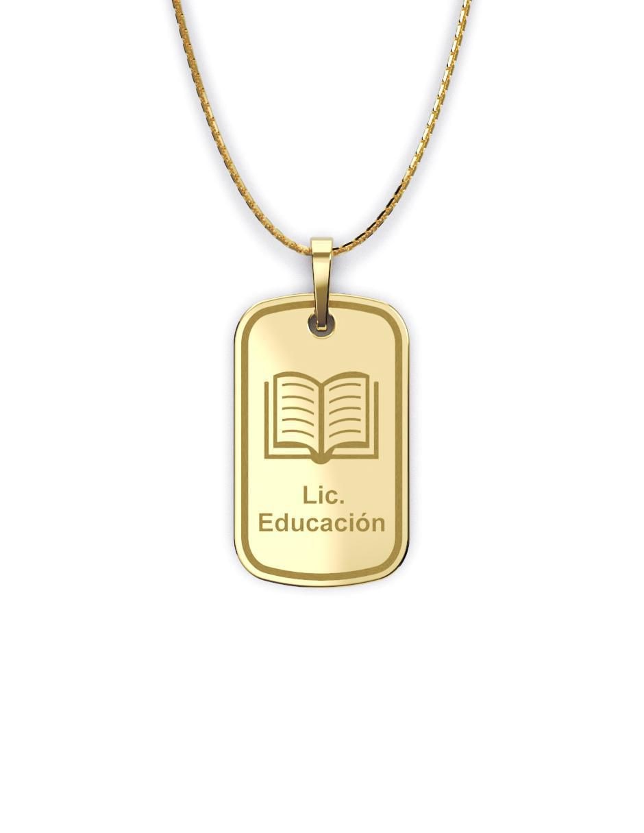 Collar con dije Graduación de oro 14 K