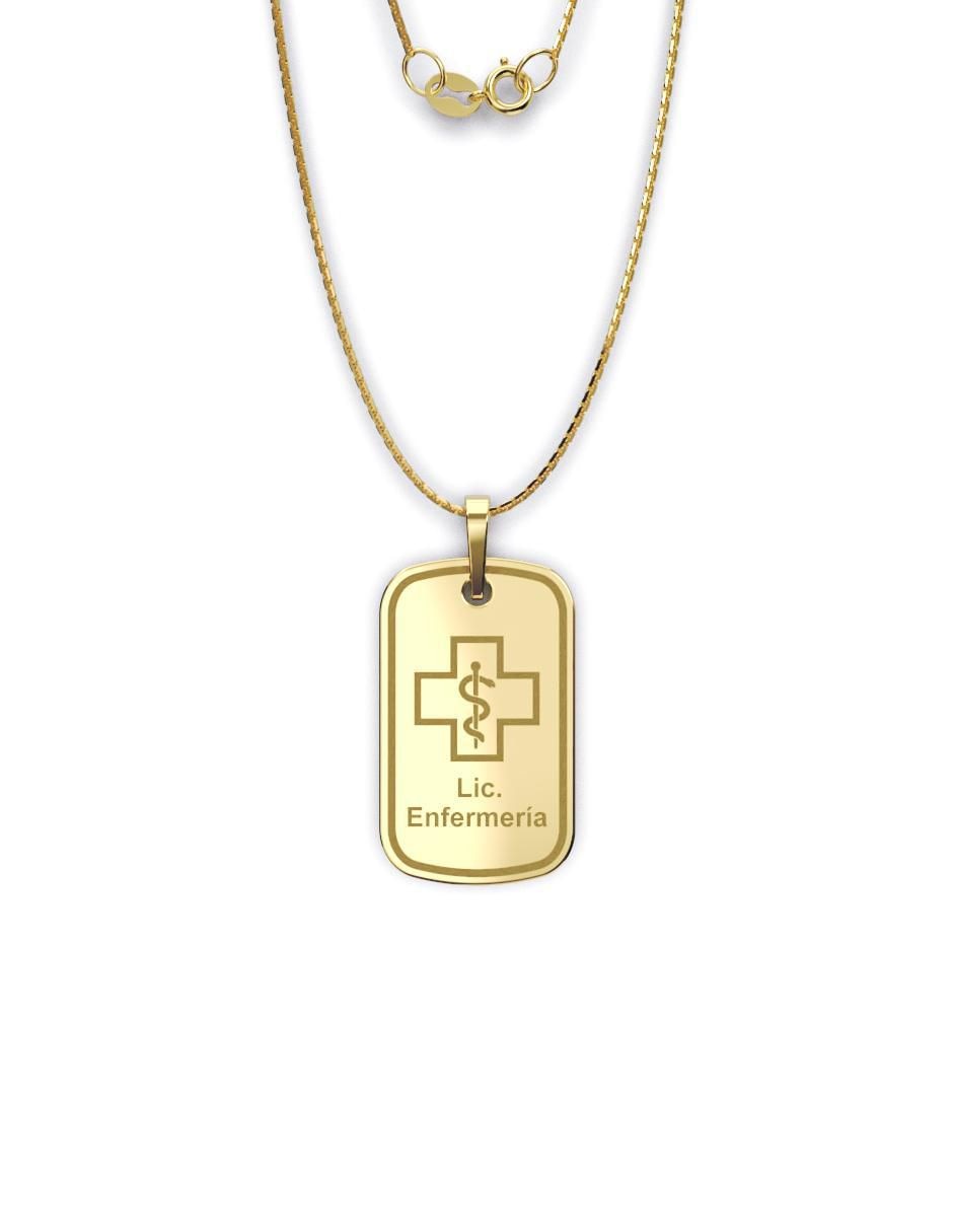 Collar con dije no aplica "de (si aplica)" rectangular fonelli graduación "de" oro 14 k