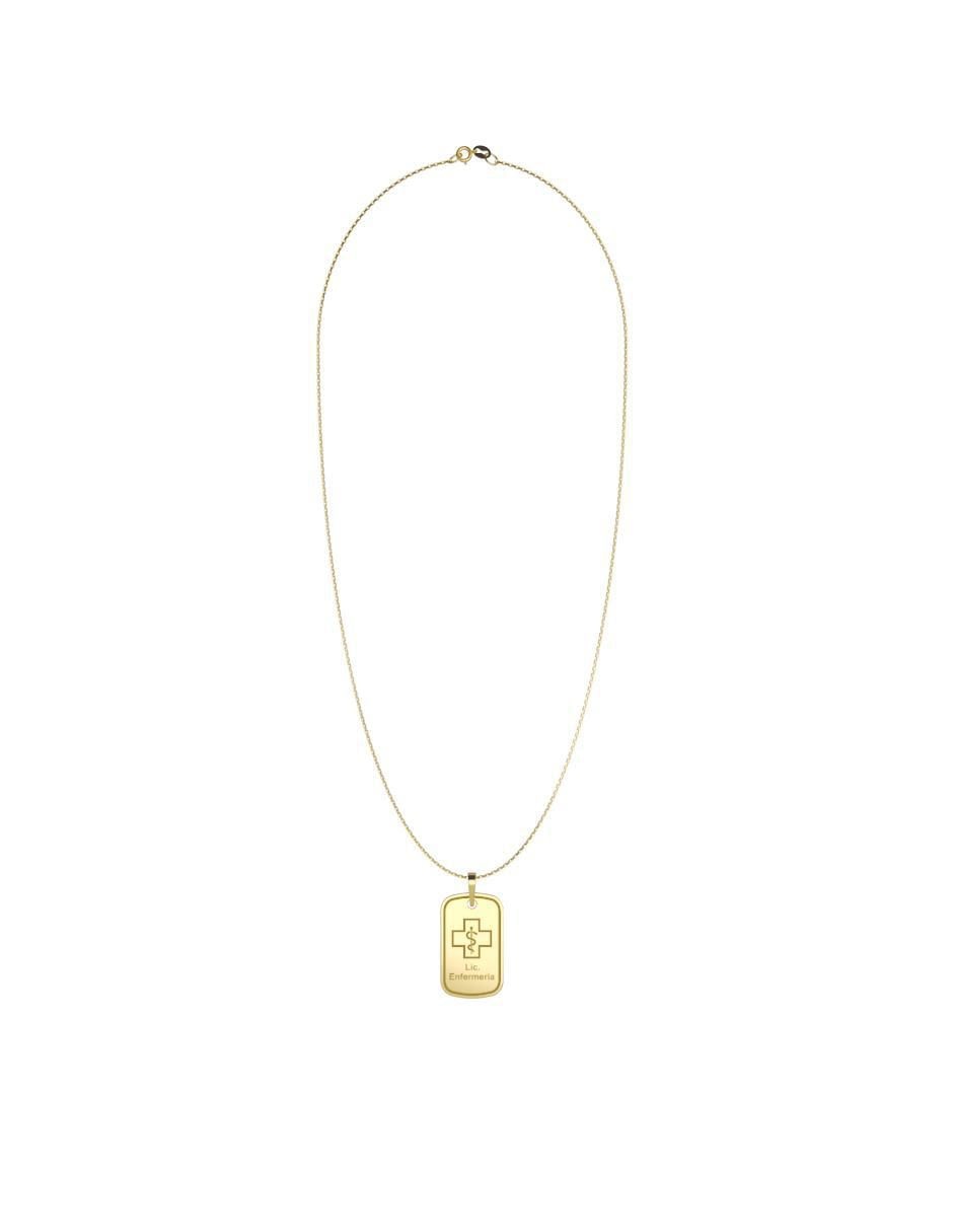 Collar con dije no aplica "de (si aplica)" rectangular fonelli graduación "de" oro 14 k