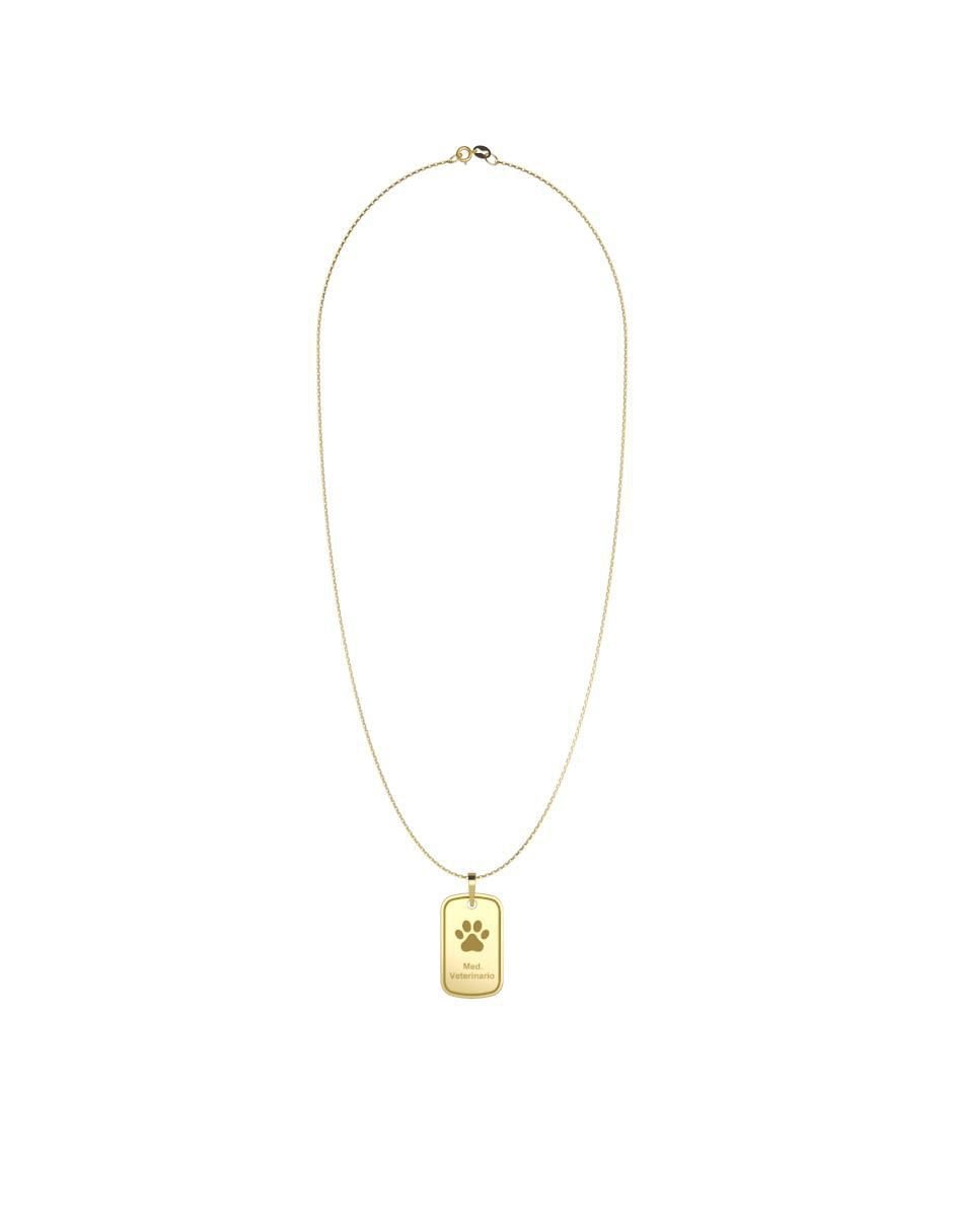 Collar con dije no aplica "de (si aplica)" rectangular fonelli graduación "de" oro 14 k
