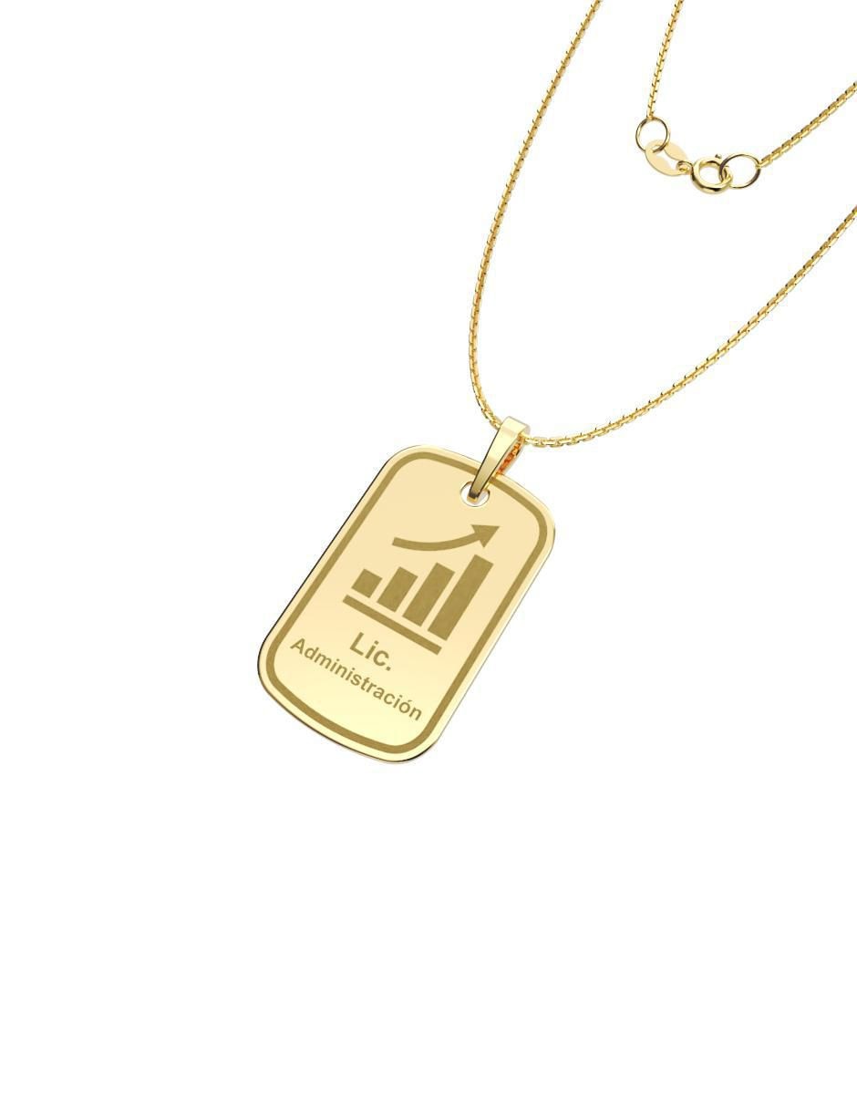 Collar con dije no aplica "de (si aplica)" rectangular fonelli graduación "de" oro 10 k