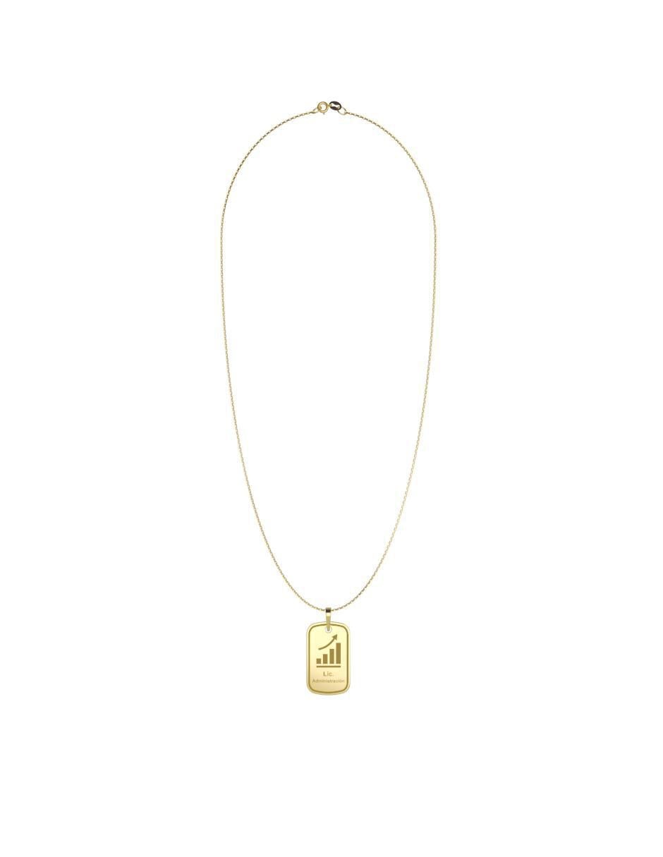Collar con dije no aplica "de (si aplica)" rectangular fonelli graduación "de" oro 10 k
