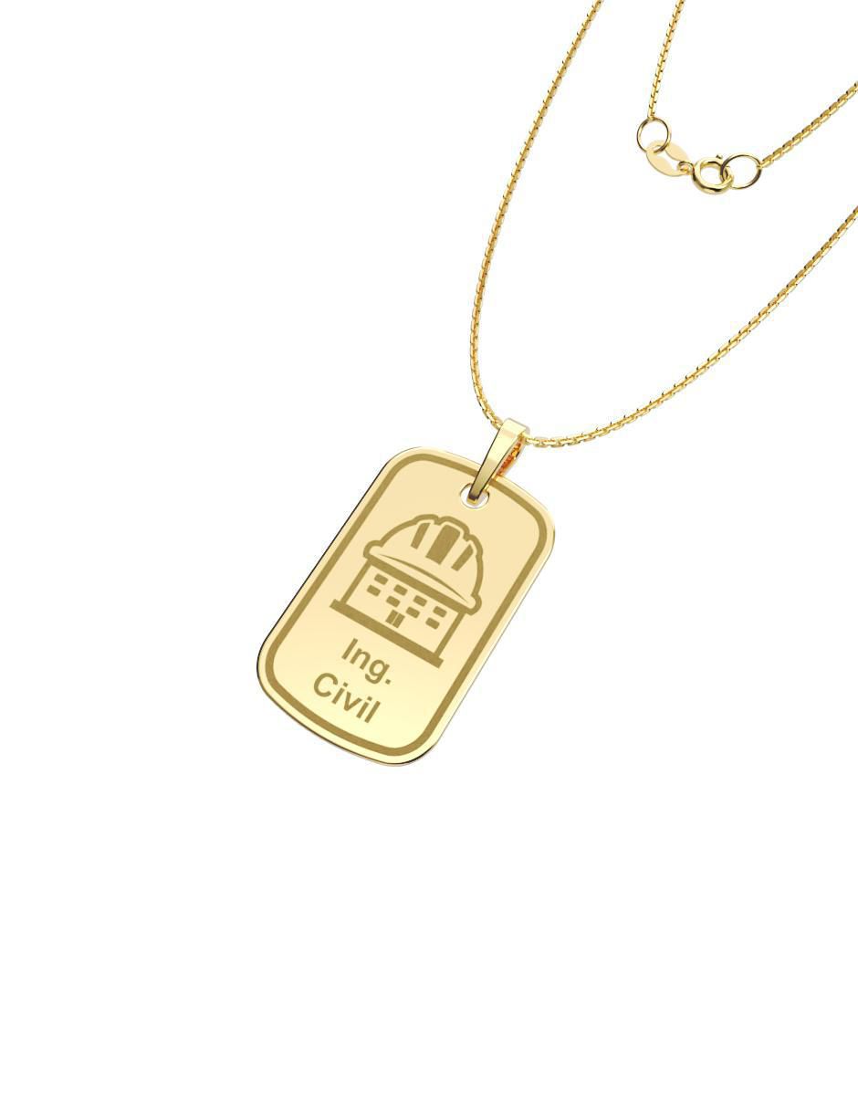 Collar con dije no aplica "de (si aplica)" rectangular fonelli graduación "de" oro 10 k