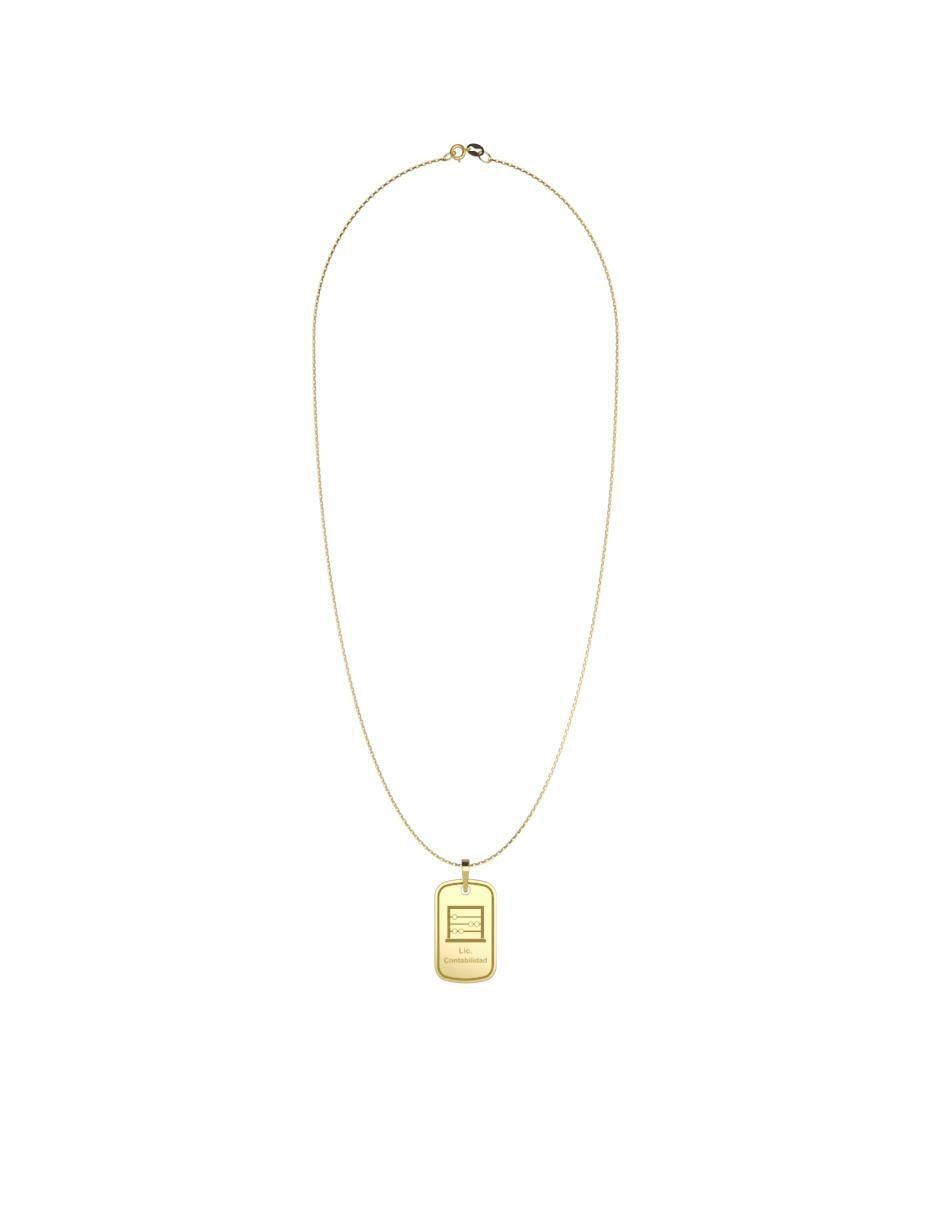Collar con dije no aplica "de (si aplica)" rectangular fonelli graduación "de" oro 10 k
