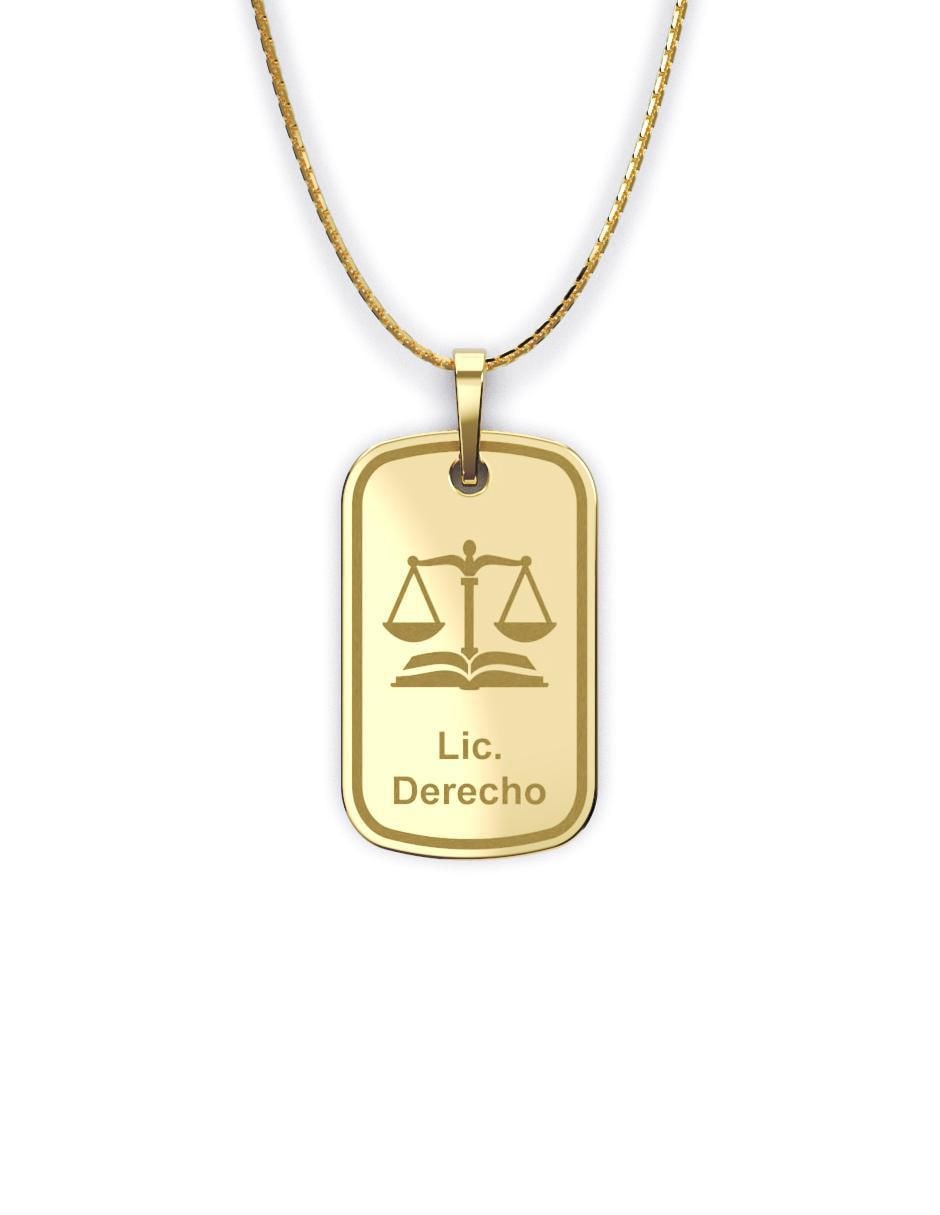 Collar con dije Graduación de oro 10 K