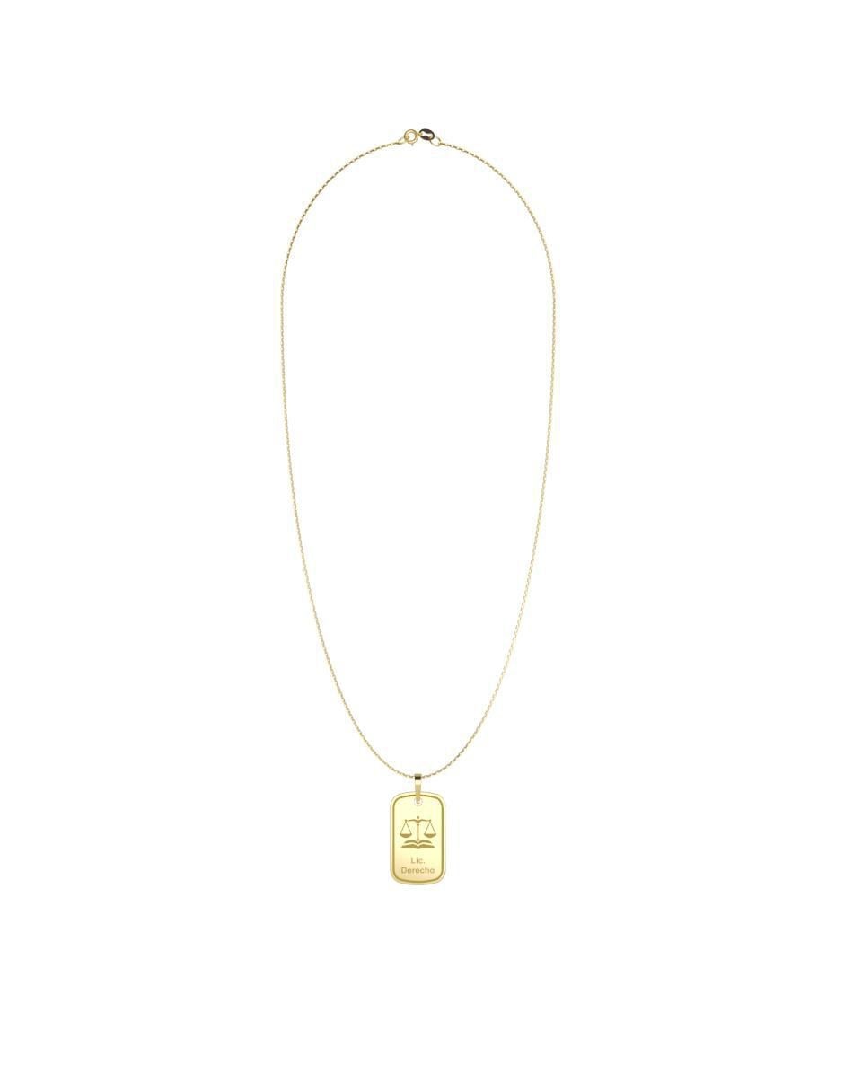 Collar con dije no aplica "de (si aplica)" rectangular fonelli graduación "de" oro 10 k