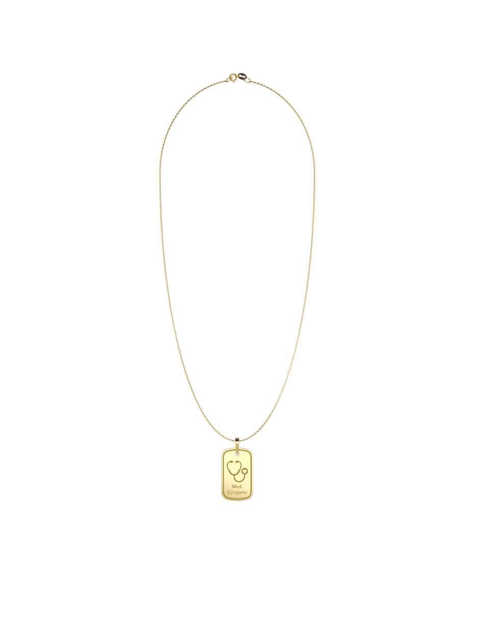 Collar con dije no aplica "de (si aplica)" rectangular fonelli graduación "de" oro 10 k