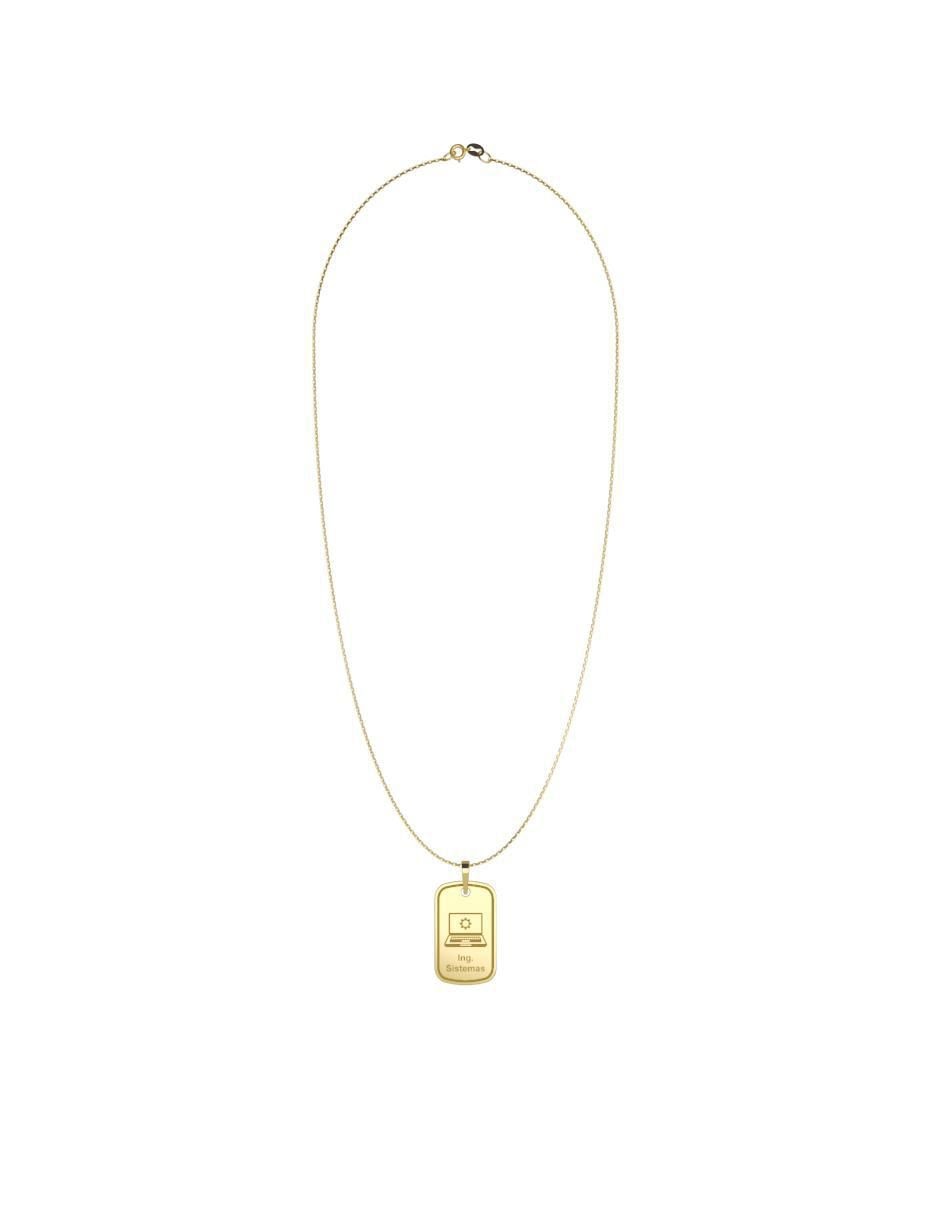 Collar con dije no aplica "de (si aplica)" rectangular fonelli graduación "de" oro 10 k