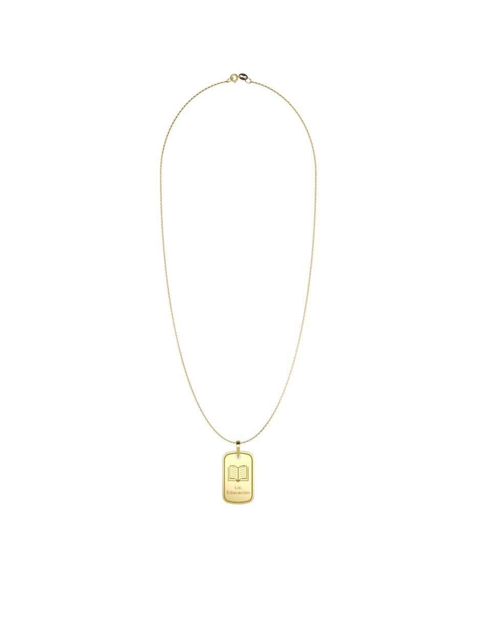 Collar con dije no aplica "de (si aplica)" rectangular fonelli graduación "de" oro 10 k