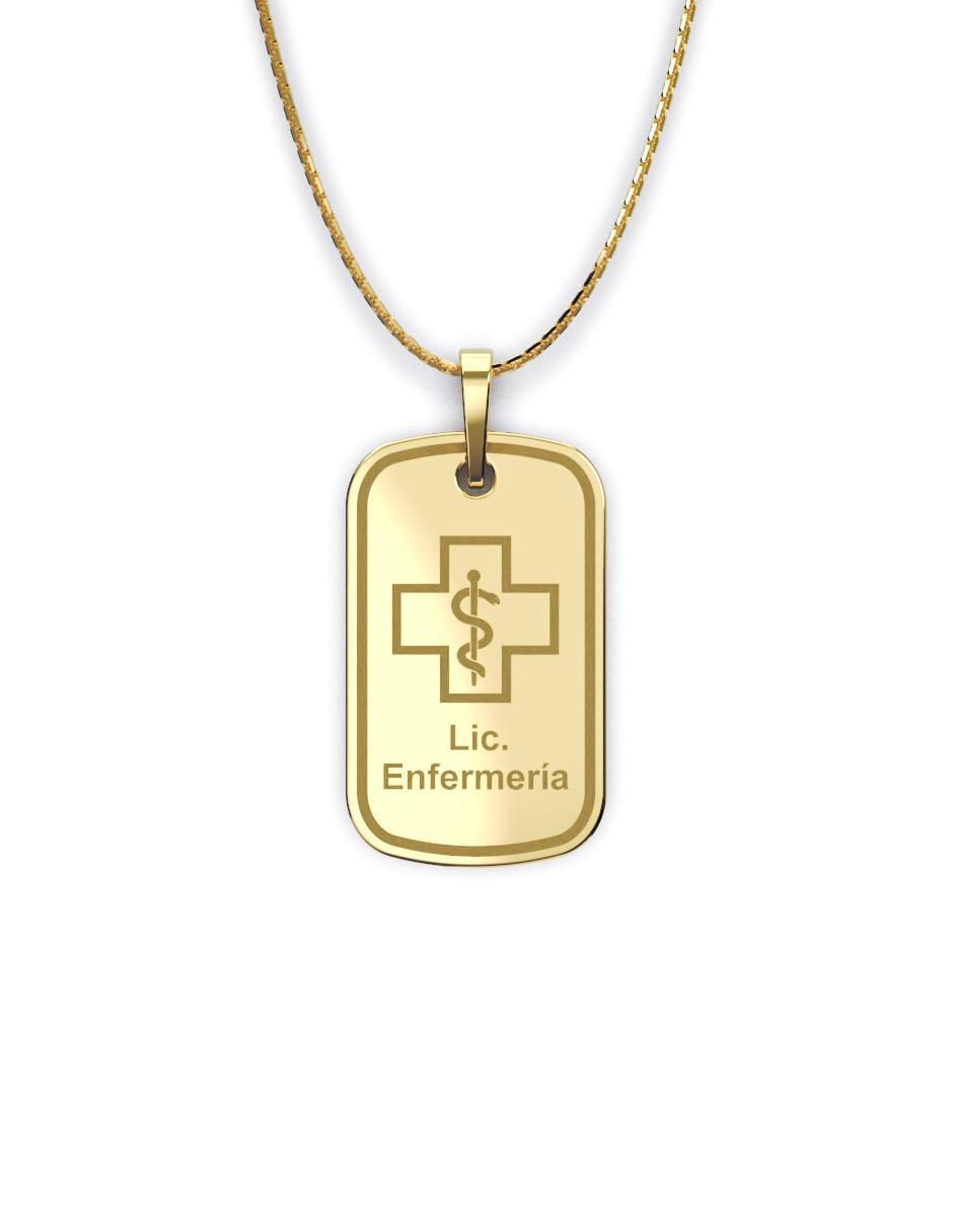 Collar con dije Graduación de oro 10 K