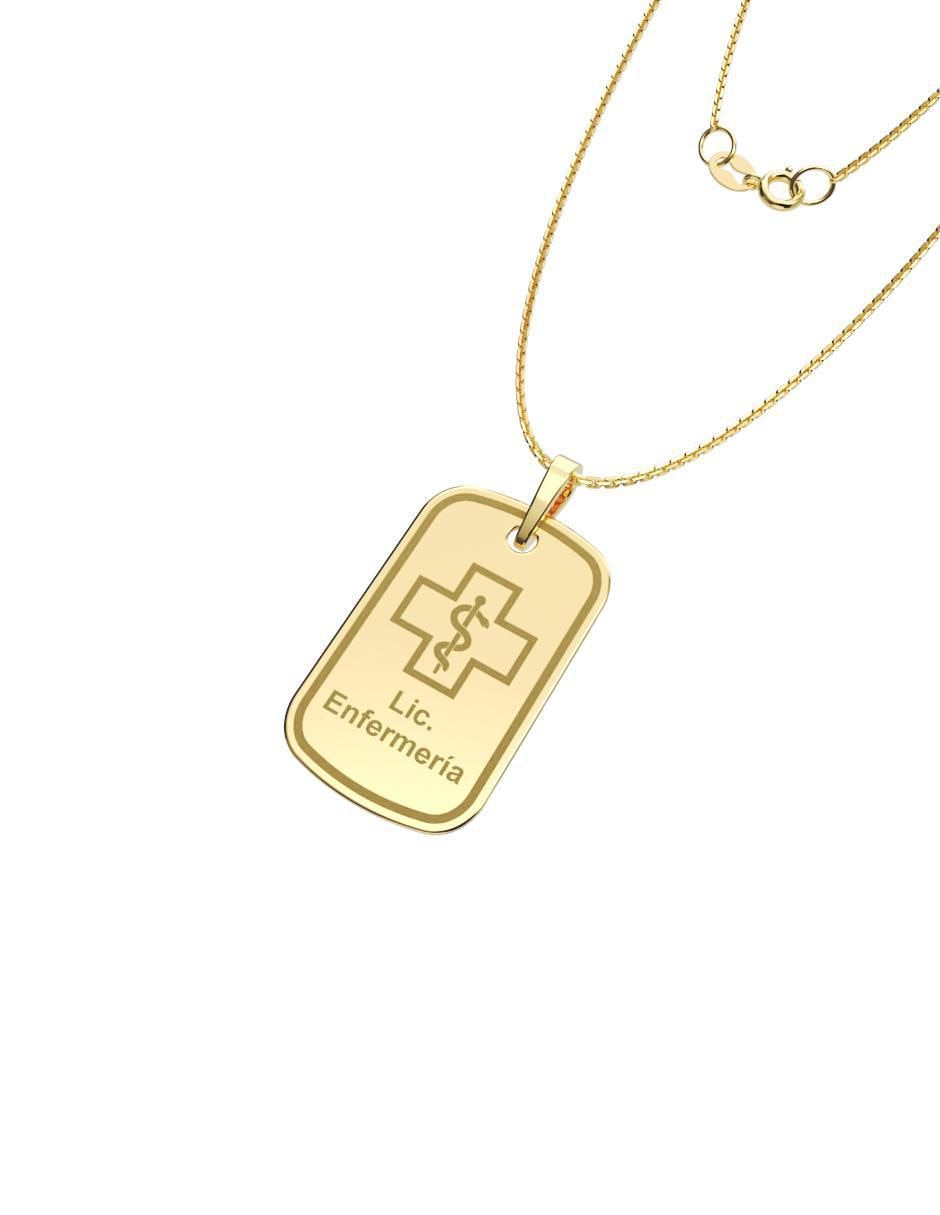 Collar con dije no aplica "de (si aplica)" rectangular fonelli graduación "de" oro 10 k