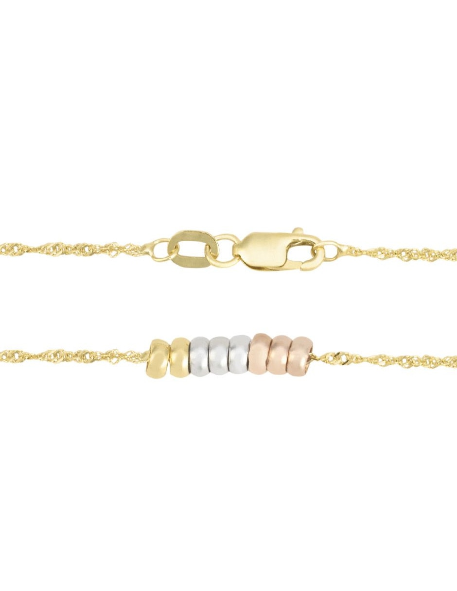 Gargantilla de aro de oro florentino 14 K 2