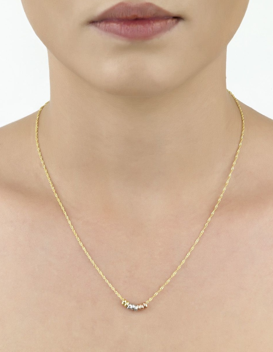 Gargantilla de aro de oro florentino 14 K 3