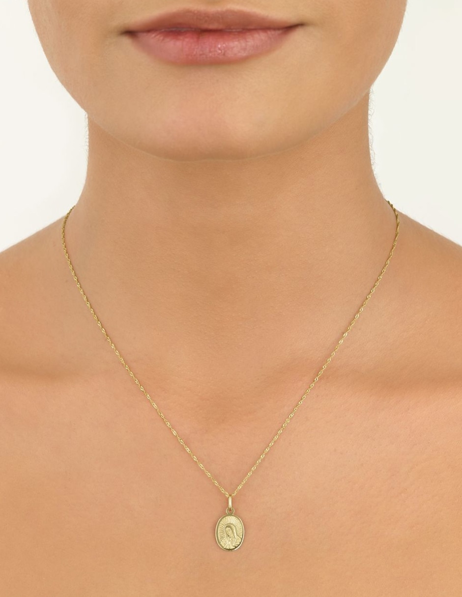 Medalla de virgen de guadalupe sin colección de oro 14 K 3