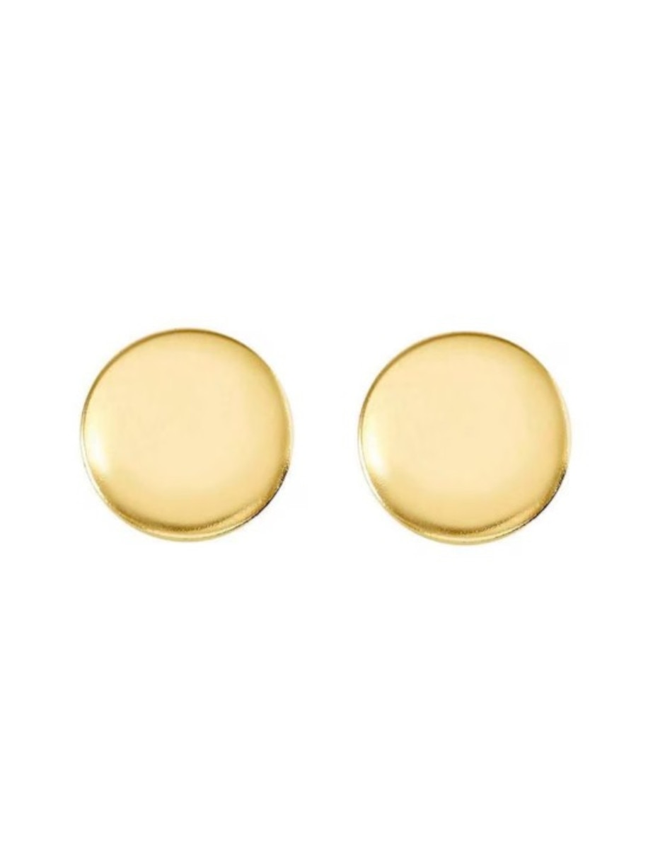 Broqueles redondos de oro 14 K Broqueles redondos de oro 14 K