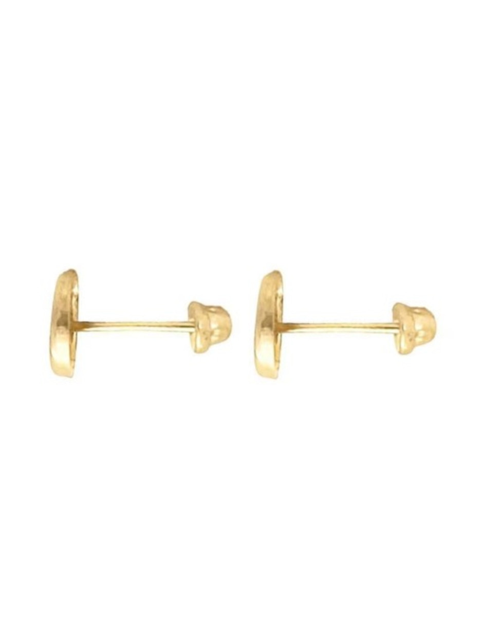 Broqueles redondos de oro 14 K 2