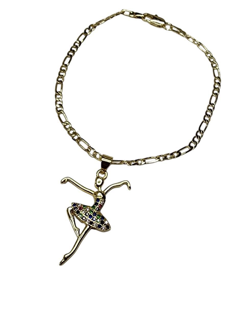 Pulsera de oro laminado 14 k Ballet con acabado brillante 2