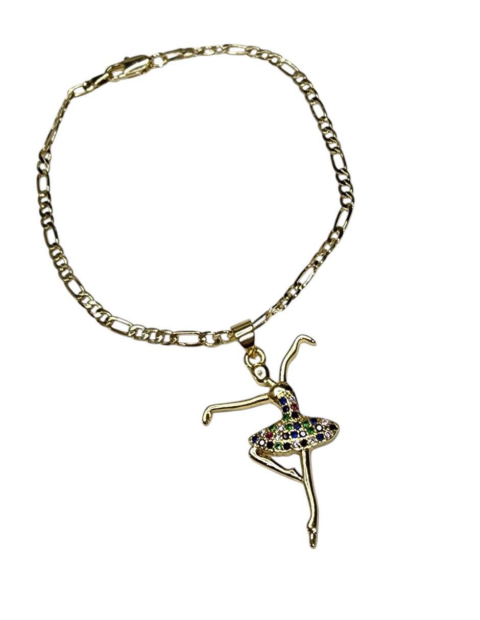 Pulsera de oro laminado 14 k Ballet con acabado brillante 3
