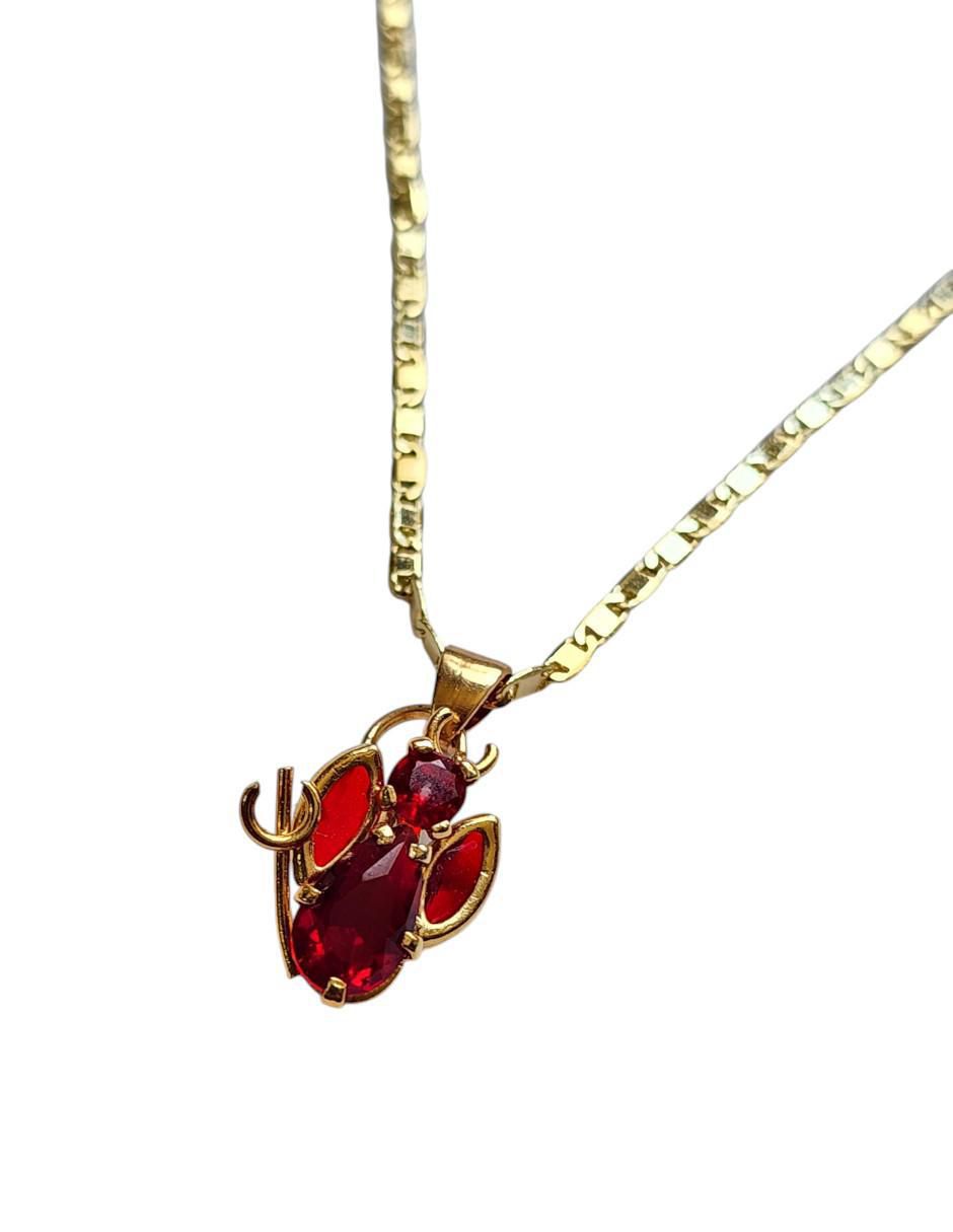 Collar diablo Conciencia de oro laminado 14 K 2