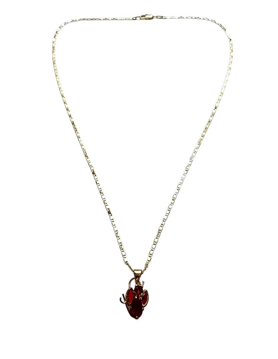 Collar diablo Conciencia de oro laminado 14 K 4