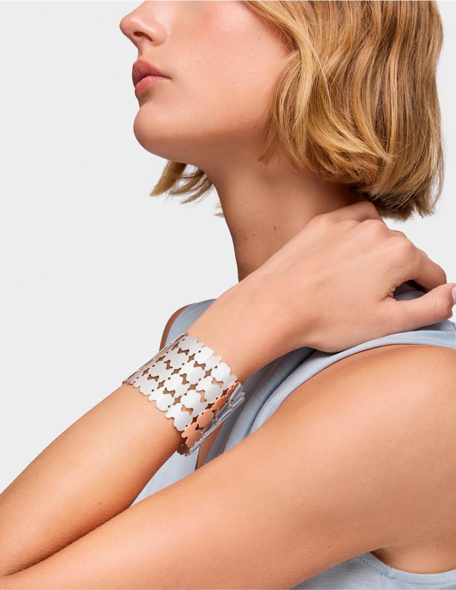 Brazalete de plata P925 Sweet 40s con acabado brillante 5