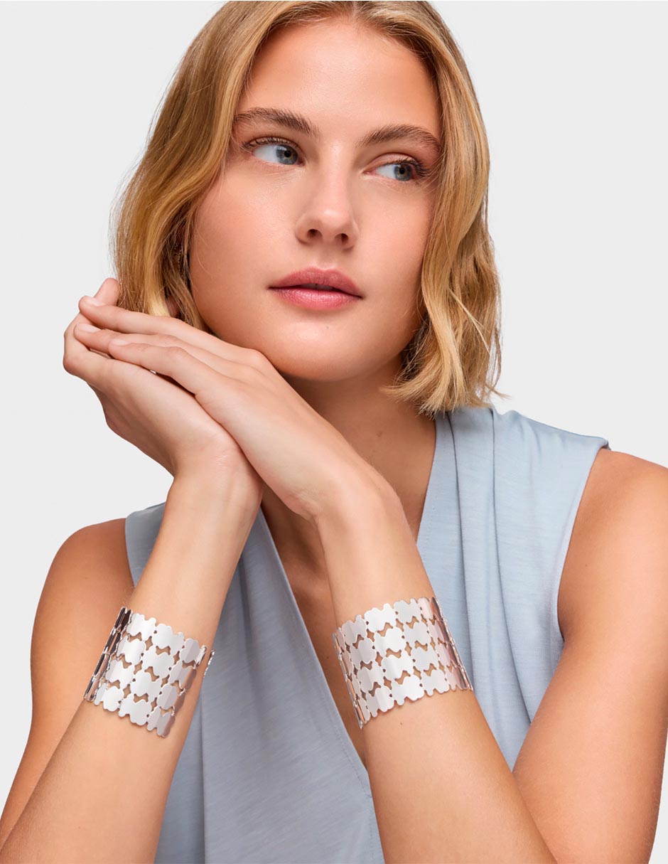 Brazalete de plata P925 Sweet 40s con acabado brillante 6
