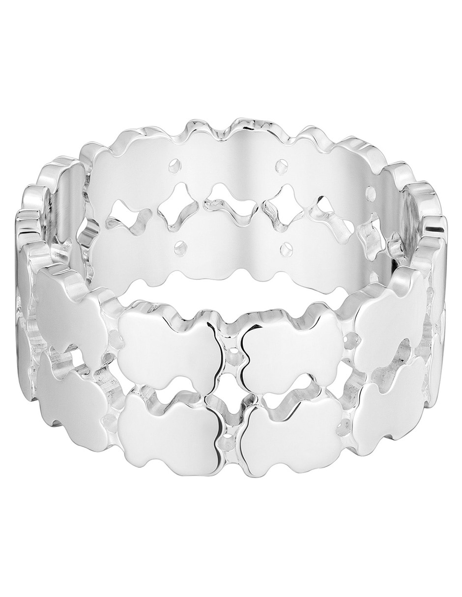Anillo de oso Sweet 40s P 925 de plata brillante