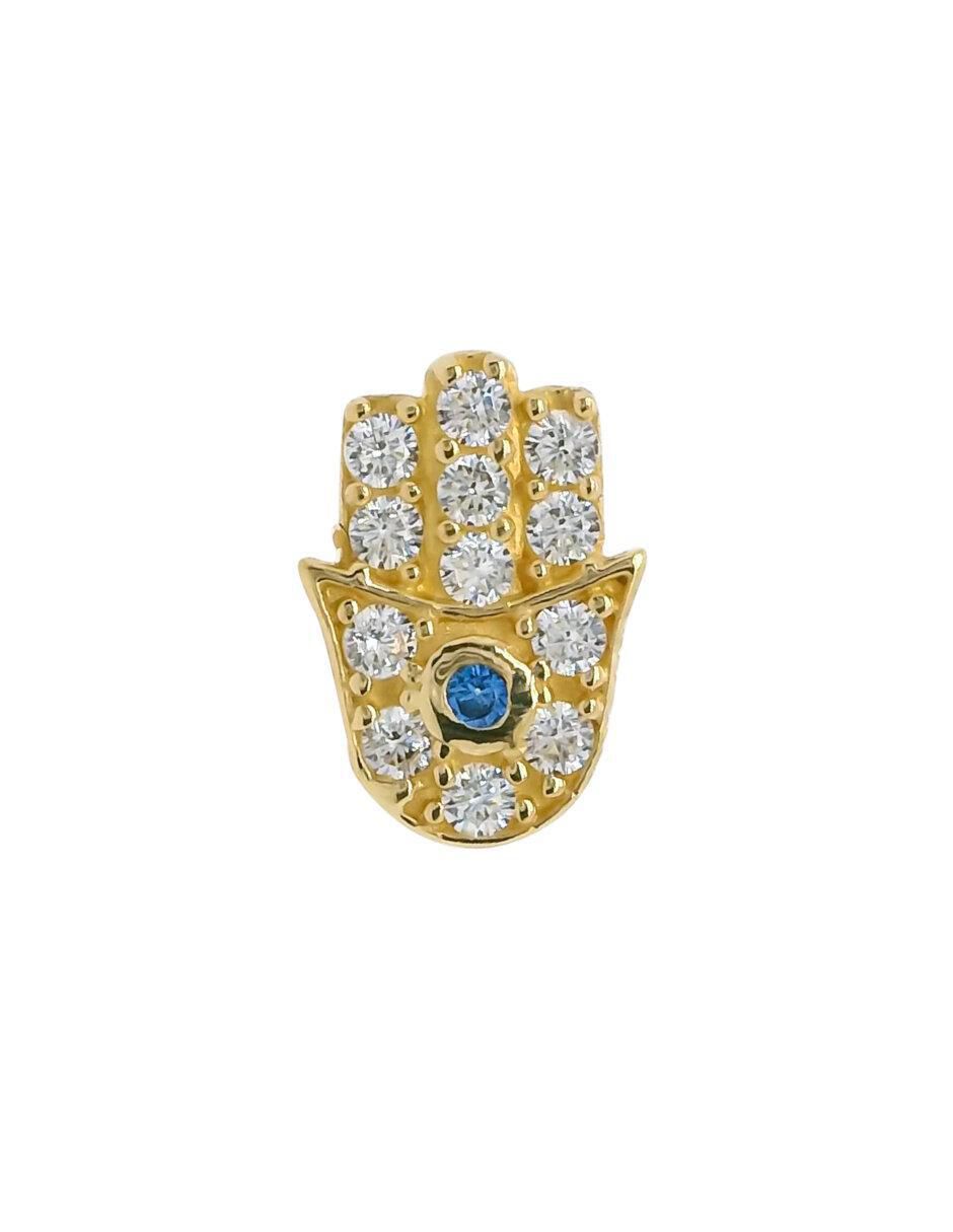 Piercing de mano de oro 14 K con acabado brillante zirconia Piercing de mano de oro 14 K con acabado brillante zirconia
