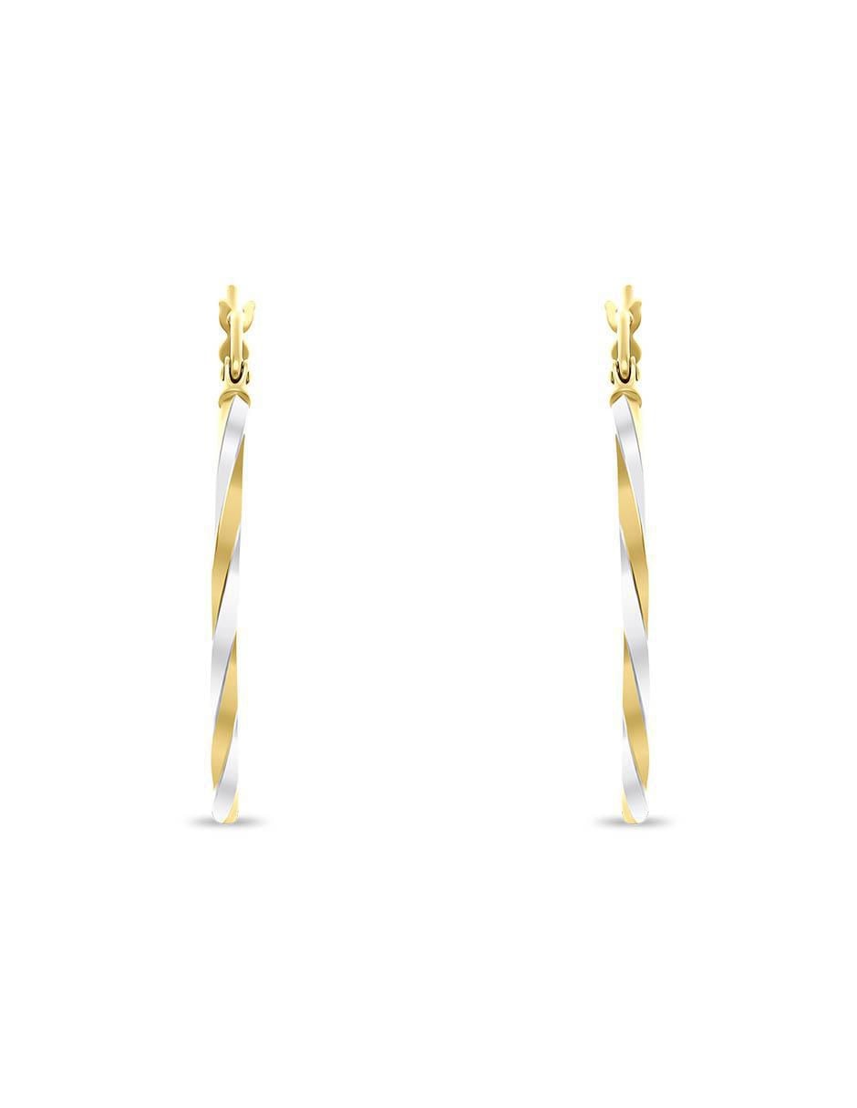Arracadas de oro 14 K con acabado brillante