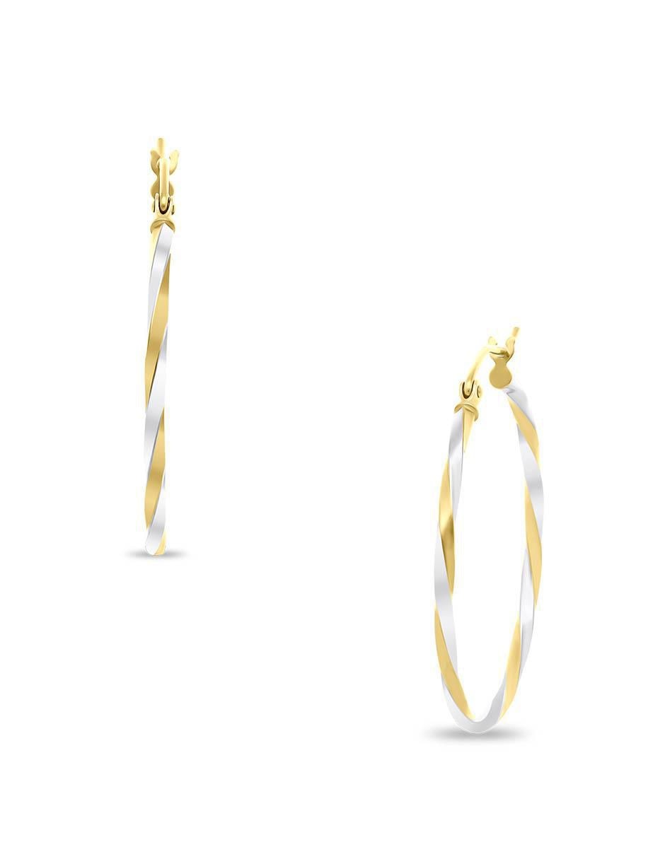 Arracadas de oro 14 K con acabado brillante 2