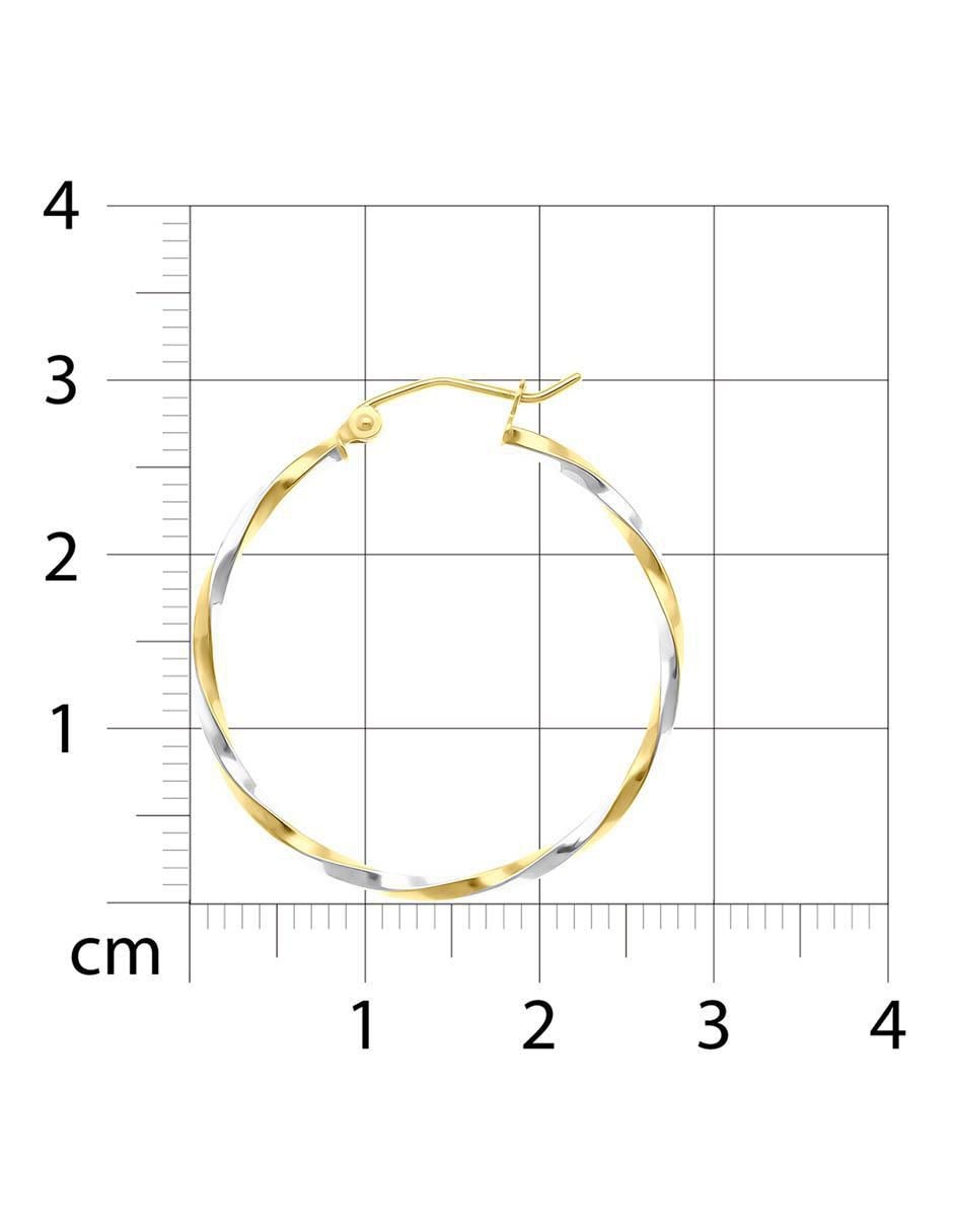 Arracadas de oro 14 K con acabado brillante 4