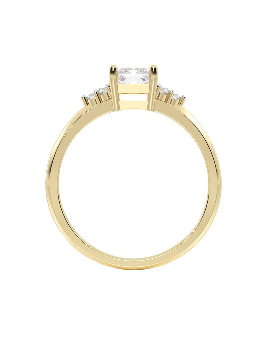 Anillo de compromiso "de" oro 14 k abba joyas no aplica zirconia