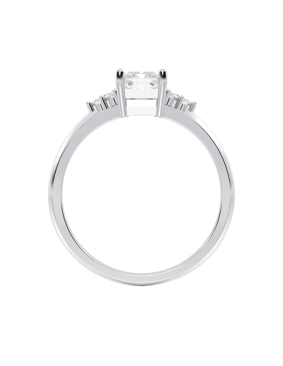 Anillo de compromiso de oro 14 k zirconia 3