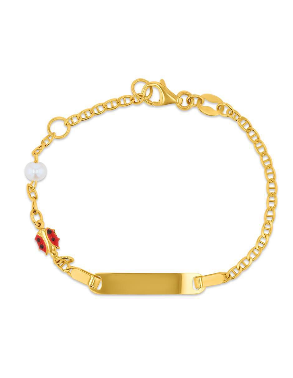 Pulsera de oro 14 k con acabado brillante