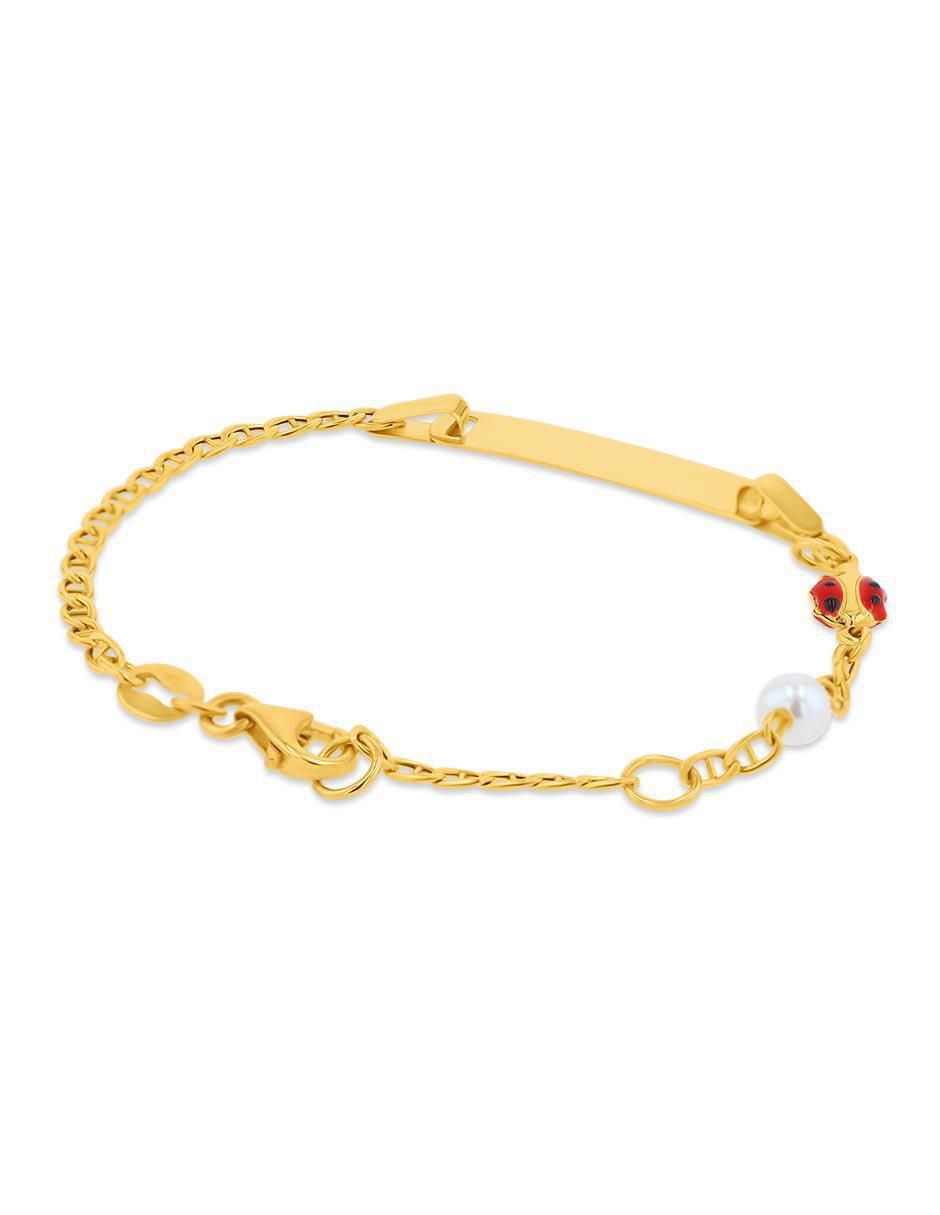 Pulsera de oro 14 k con acabado brillante 3