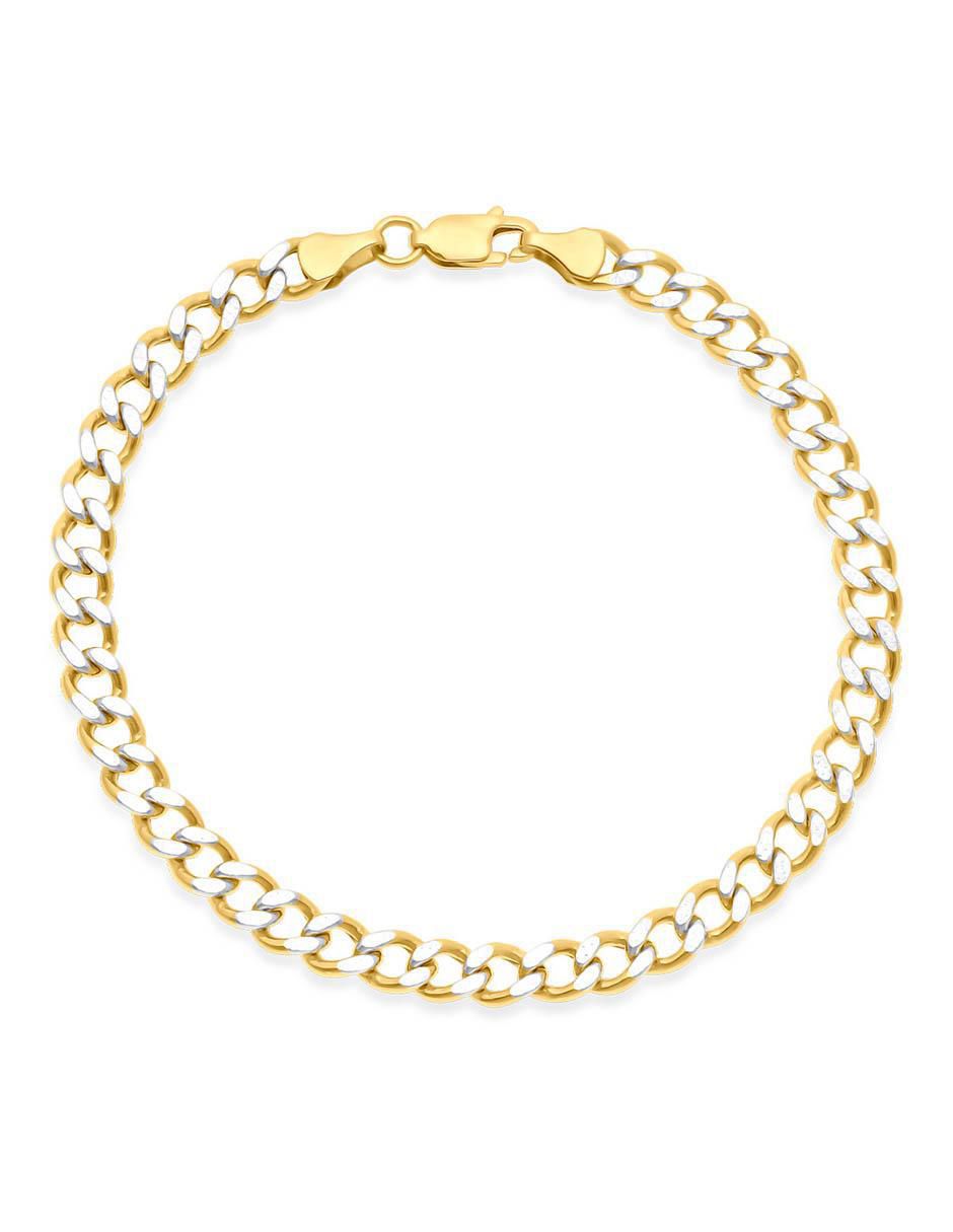 Pulsera de oro 14 k con acabado brillante