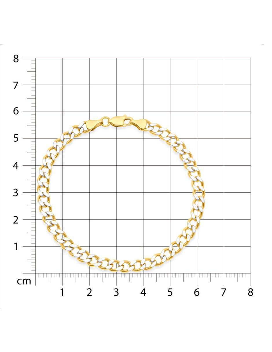 Pulsera de oro 14 k con acabado brillante 4