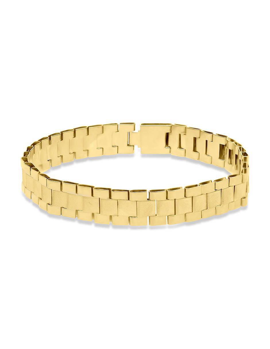 Pulsera de oro 14 k con acabado brillante