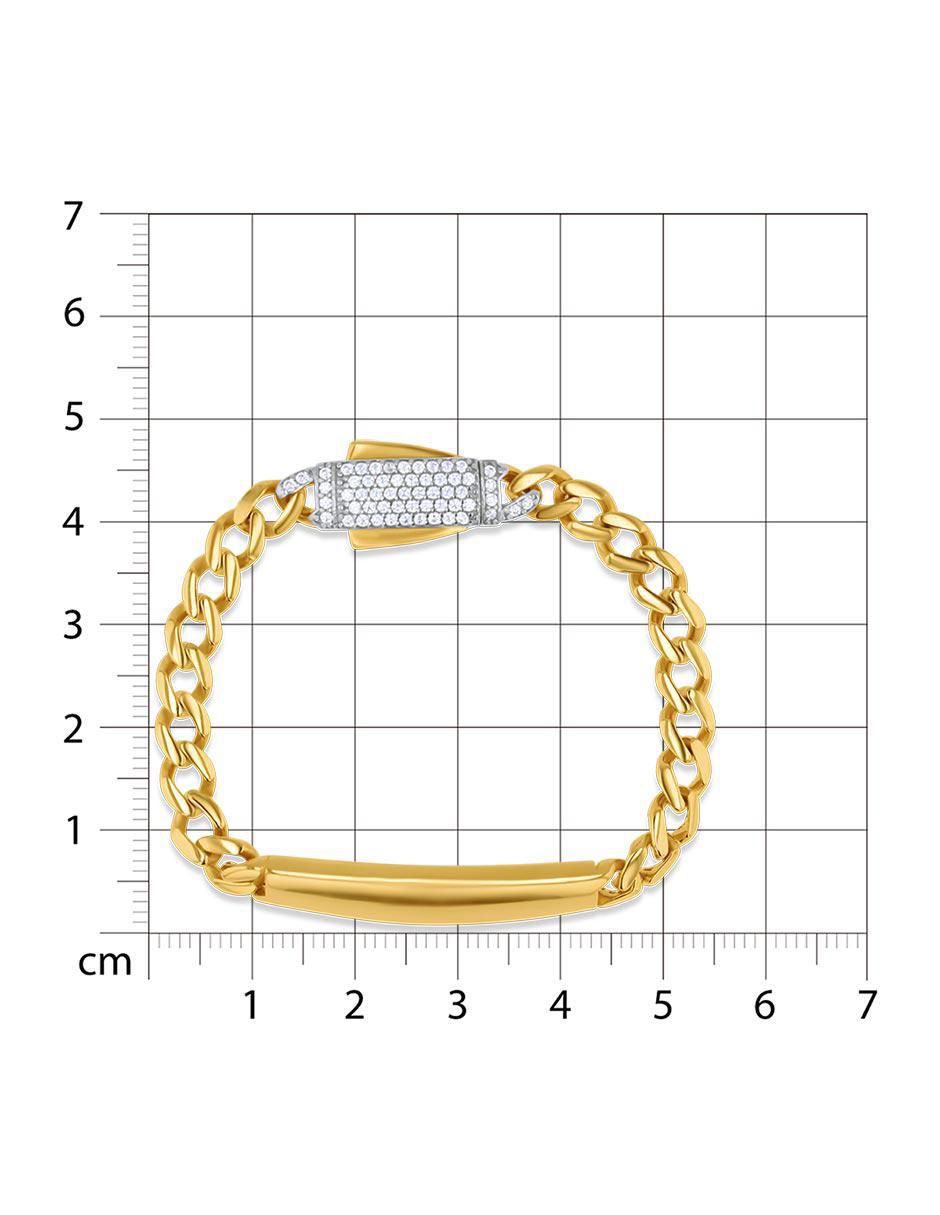 Pulsera de oro amarillo 14 K con acabado brillante 4