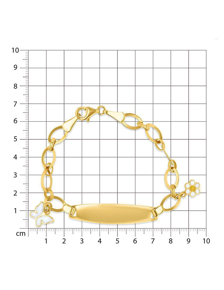 Pulsera de oro amarillo 14 K con acabado brillante 4