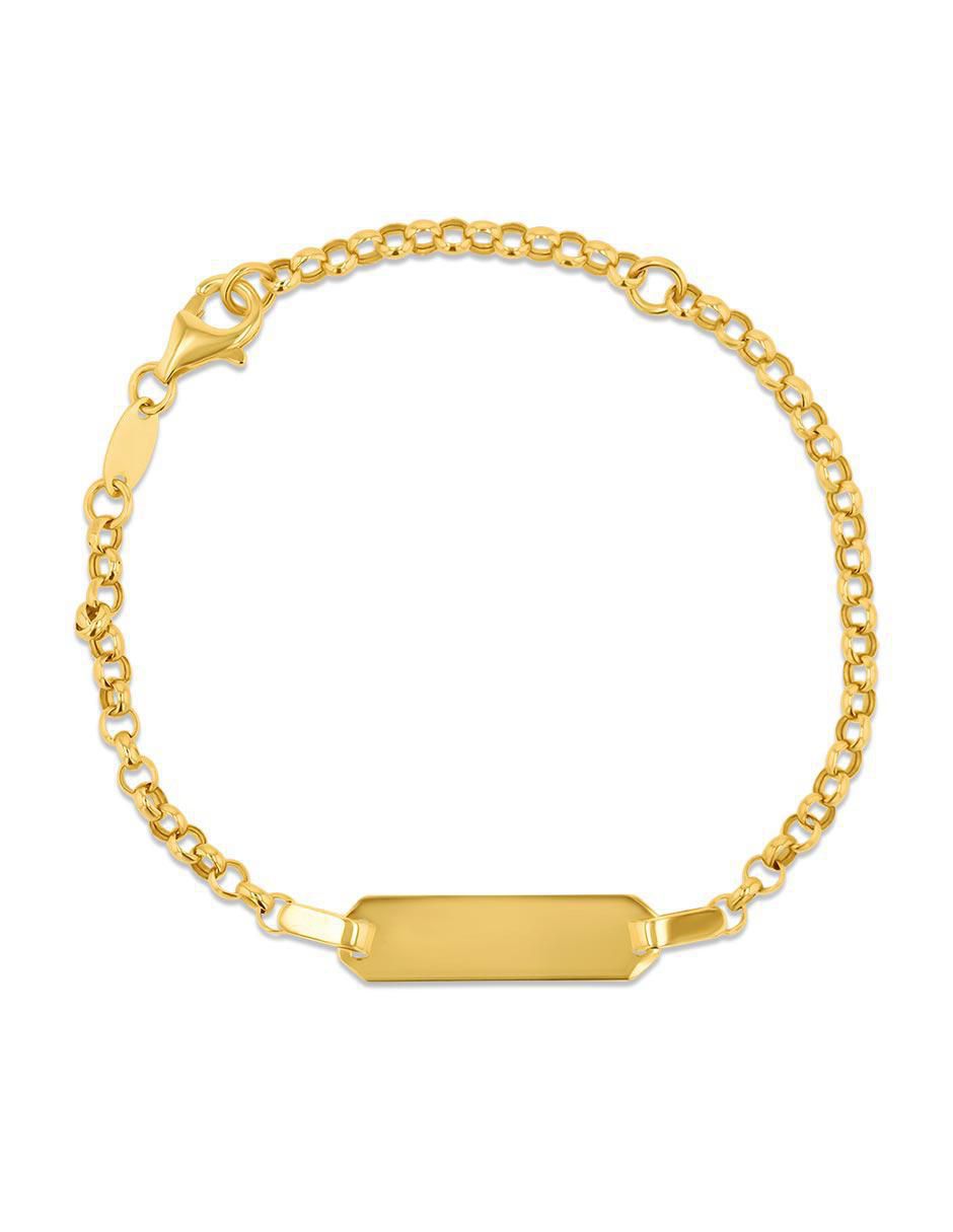 Pulsera de oro amarillo 14 K con acabado brillante Pulsera de oro amarillo 14 K con acabado brillante