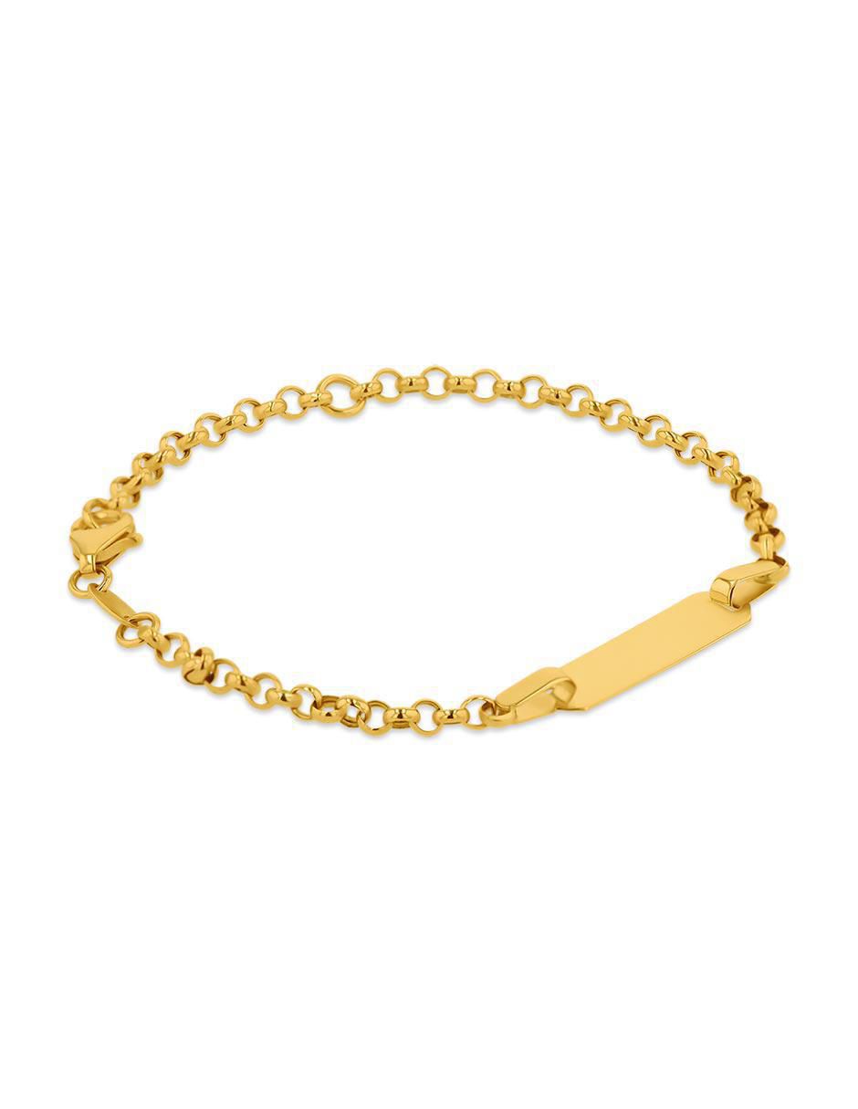 Pulsera de oro amarillo 14 K con acabado brillante 2